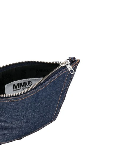 Shop Mm6 Maison Margiela Denim Crossbody Bag In Blue