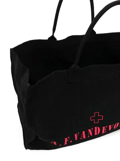 Shop A.f.vandevorst Logo Large Tote Bag In Black