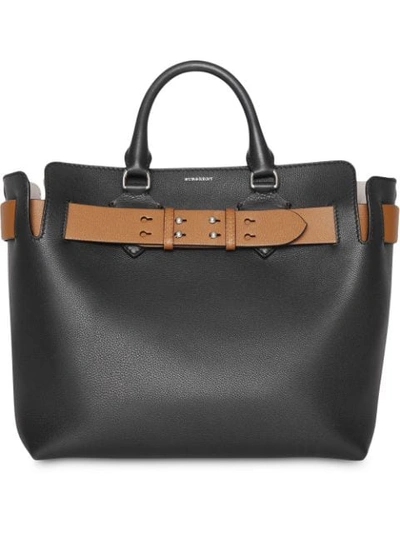 Shop Burberry The Medium Leather Belt Bag In Black