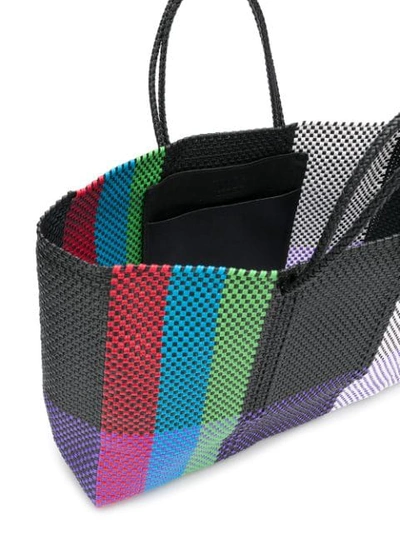 colour-block shopper tote