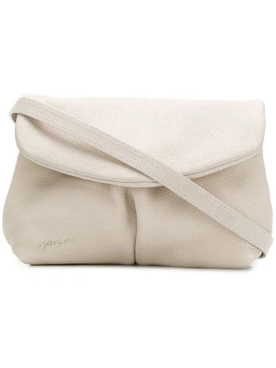 Shop Marsèll Mini Foldover Top Shoulder Bag In Neutrals