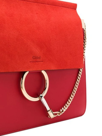 Shop Chloé Faye Shoulder Bag In Red