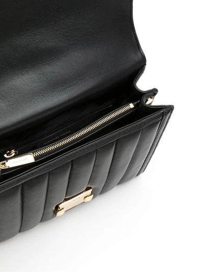 Shop Michael Michael Kors Quilted Shoulder Bag In Black