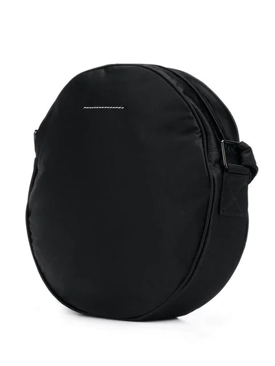 Shop Mm6 Maison Margiela Round Shoulder Bag In Black