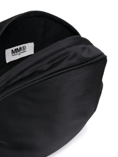 Shop Mm6 Maison Margiela Round Shoulder Bag In Black