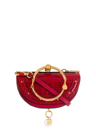 Shop Chloé Nile Minaudiere Bag In Red