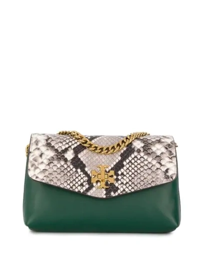 Shop Tory Burch Kira Embossed Belt Bag In Green