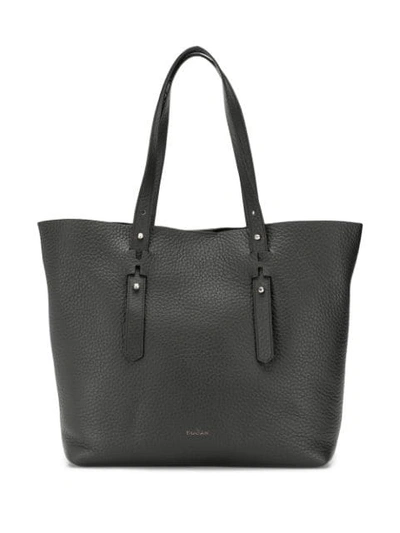 Shop Hogan Textured Shoulder Bag In Black