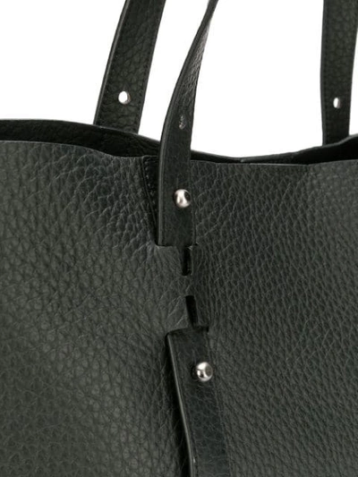Shop Hogan Textured Shoulder Bag In Black