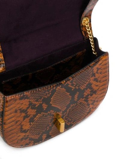 Shop Sandro Pepita Shoulder Bag In E010 Python Camel