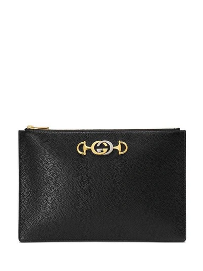 Shop Gucci Zumi Pouch In Black