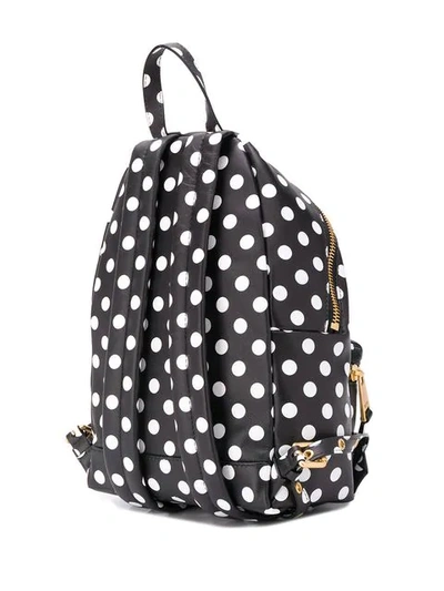 Shop Moschino Polka-dot Backpack In Black