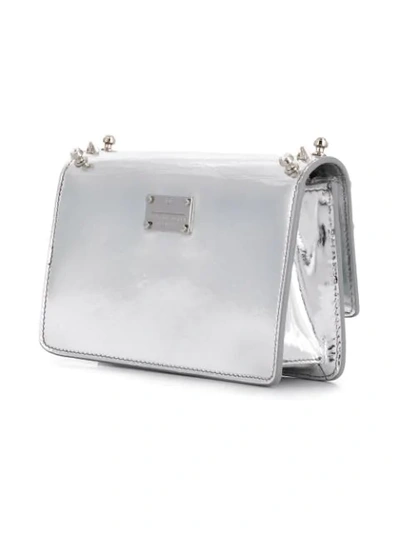 Shop Philipp Plein Studs Shoulder Bag In Grey