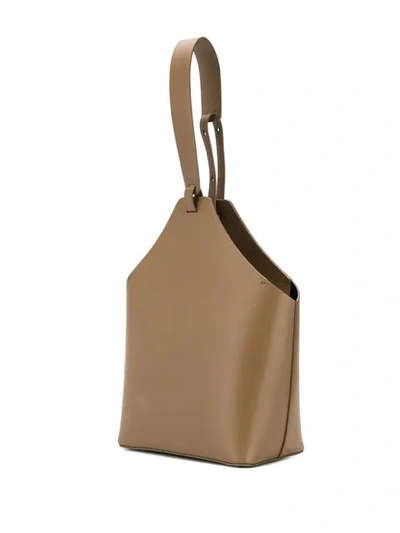 Shop Aesther Ekme Top Handle Bucket Bag In Brown