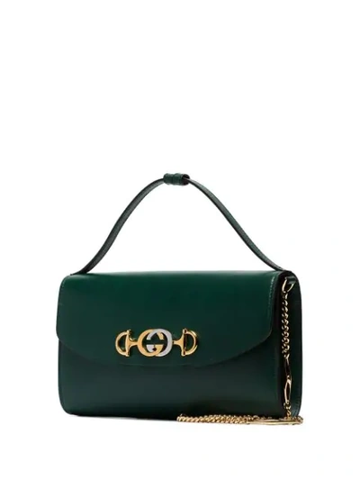 Shop Gucci Borghese Small Shoulder Bag In Green