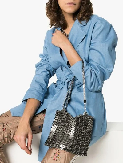 Shop Rabanne Metallic Silver Iconic 1969 Chainmail Shoulder Bag