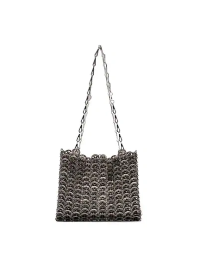 Shop Rabanne Metallic Silver Iconic 1969 Chainmail Shoulder Bag