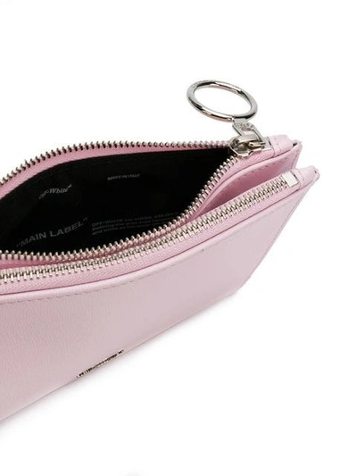 Shop Off-white Double Flat Pouch - Pink