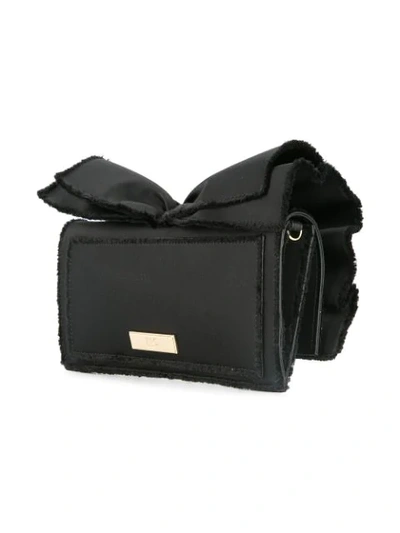 Shop Zac Zac Posen Earthette Ruffle Clutch Bag In Black