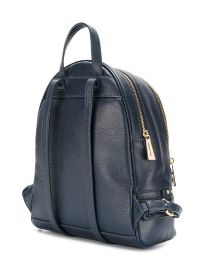 Shop Michael Michael Kors Zipped Backpack In Blue