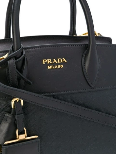 Shop Prada Esplanade Medium Tote Bag In Black