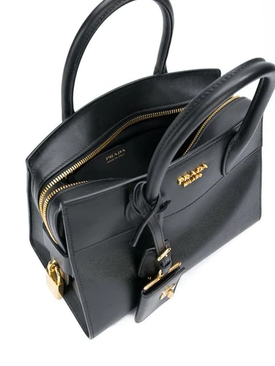 Shop Prada Esplanade Medium Tote Bag In Black