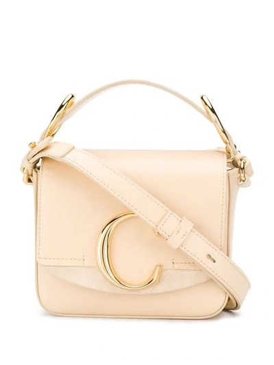 Shop Chloé  C Shoulder Bag In 290 Blondie Beige