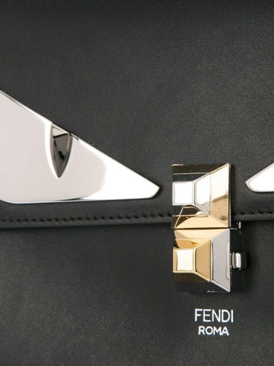 Shop Fendi Kan I Bag Bugs Small Shoulder Bag In Black