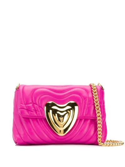 Shop Escada Heart Motif Crossbody Bag In B672 Pink