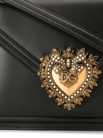 Shop Dolce & Gabbana Medium Devotion Tote Bag In Black