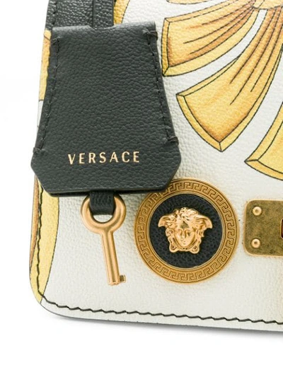 Shop Versace Small Icon Shoulder Bag In White