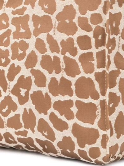 Pre-owned Fendi Leopard Hand Tote Bag In Brown