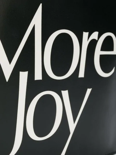 Shop Christopher Kane More Joy Clutch In Black + White Text