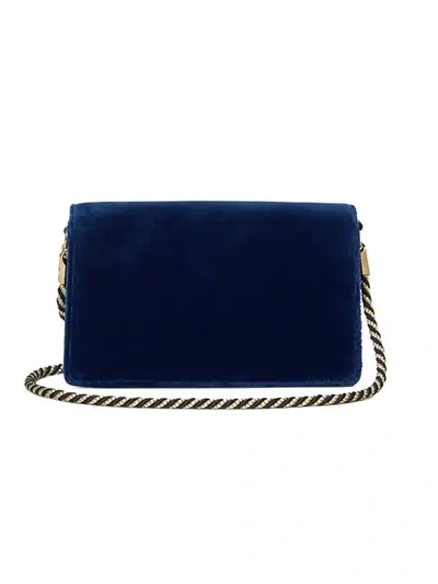 Shop Gucci Blue Shoulder Bag With Square G
