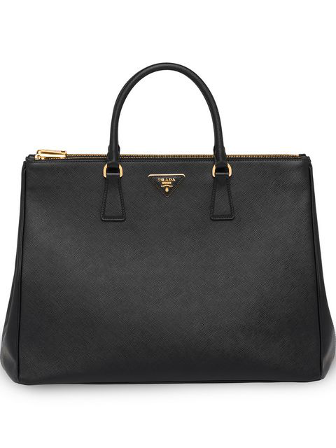 Prada Galleria Large Saffiano Leather Bag In Black | ModeSens