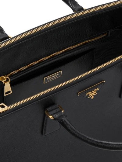 Shop Prada Galleria Large Saffiano Leather Bag In Black