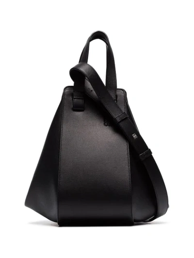 Shop Loewe Black Hammock Small Leather Shoulder Bag