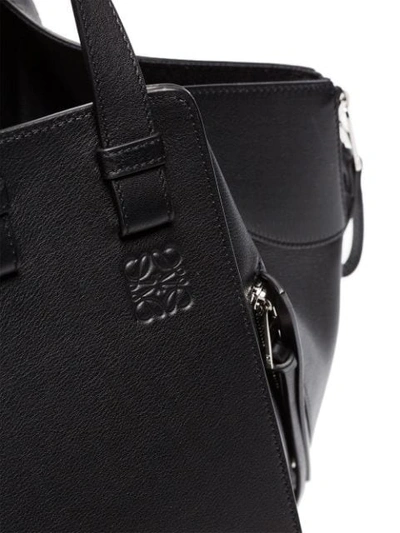 Shop Loewe Black Hammock Small Leather Shoulder Bag