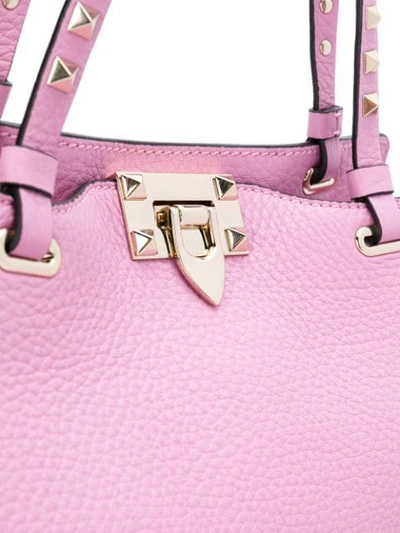 Shop Valentino Garavani Rockstud Small Tote Bag In Pink