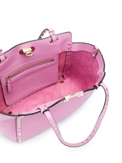 Shop Valentino Garavani Rockstud Small Tote Bag In Pink