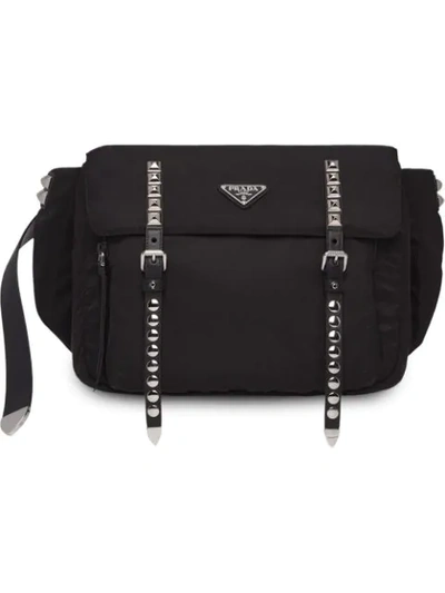 Shop Prada Black Nylon Belt Bag In F0002 Black