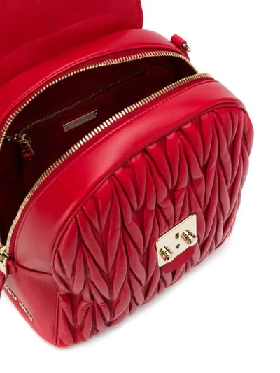 Shop Miu Miu Quilted Backpack In Red