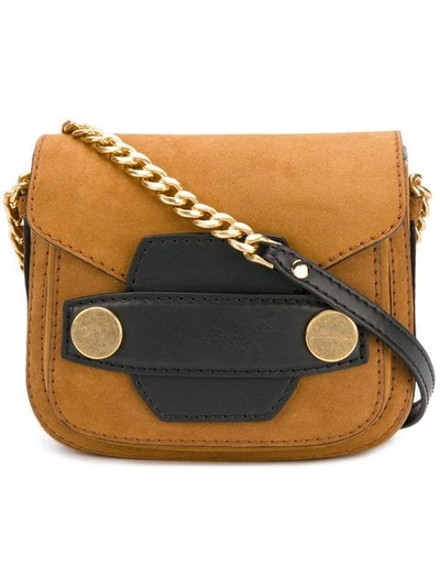 Shop Stella Mccartney Stella Popper Shoulder Bag - Brown