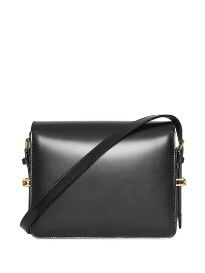 Shop Burberry Small Leather Grace Bag In Black
