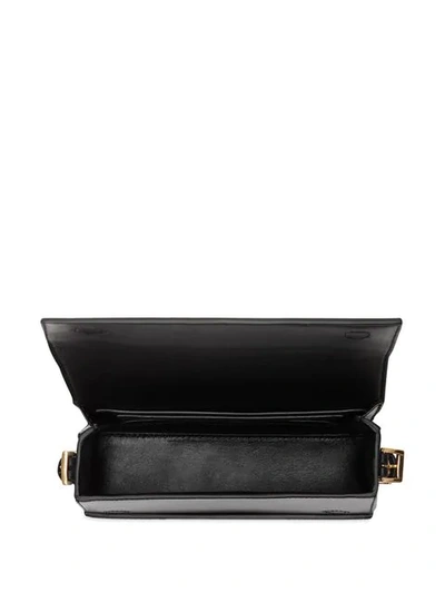 Shop Burberry Small Leather Grace Bag In Black