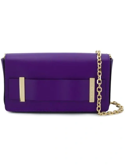 Shop Erika Cavallini Crossbody Clutch Bag - Purple