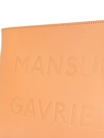 Shop Mansur Gavriel Umhängetasche Mit Logo-prägung - Orange