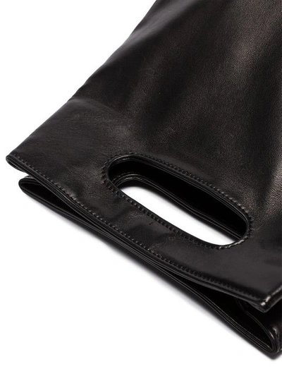 Shop Rabanne Black And Silver Folding Leather Clutch Bag In Black ,metallic