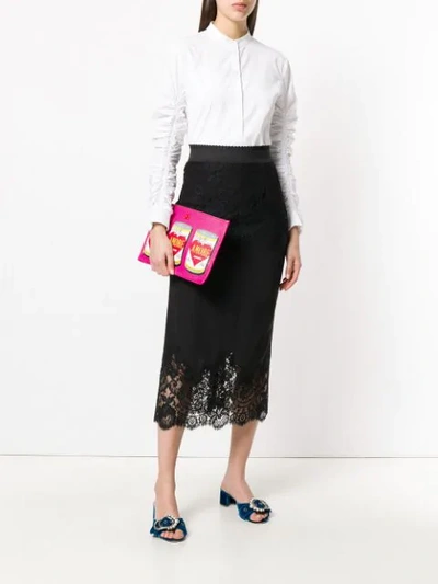 Shop Dolce & Gabbana Cleo Clutch Bag In Pink