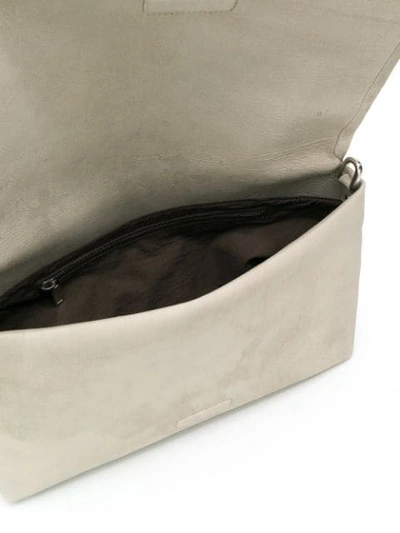 Shop Rick Owens Babel Medium Flap Bag In Grey